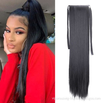Vigorous Long Silky Straight Synthetic Hair Ponytail Heat Resistant Fiber Hairpiece for Women Hair Extension